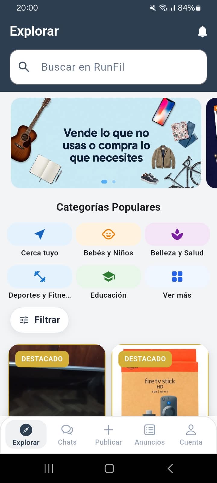 Explorar productos cerca tuyo