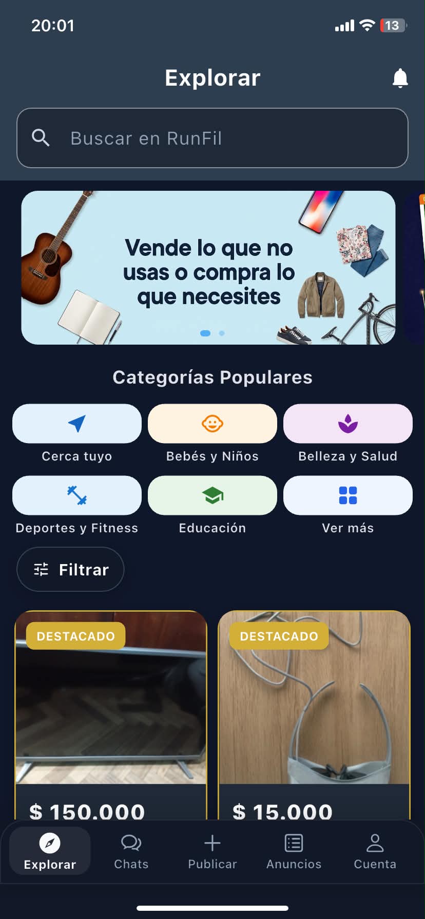 Chats con compradores y vendedores
